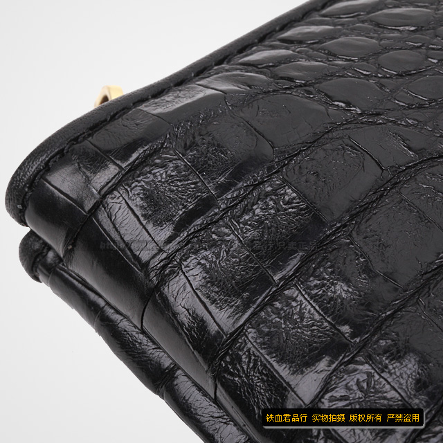 11寸鳄鱼皮手拿钞票夹 手工制作