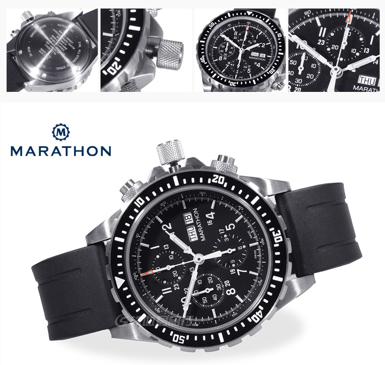marathon马拉松现役军表 飞行官专用计时自动机械表(csar)铁血君品